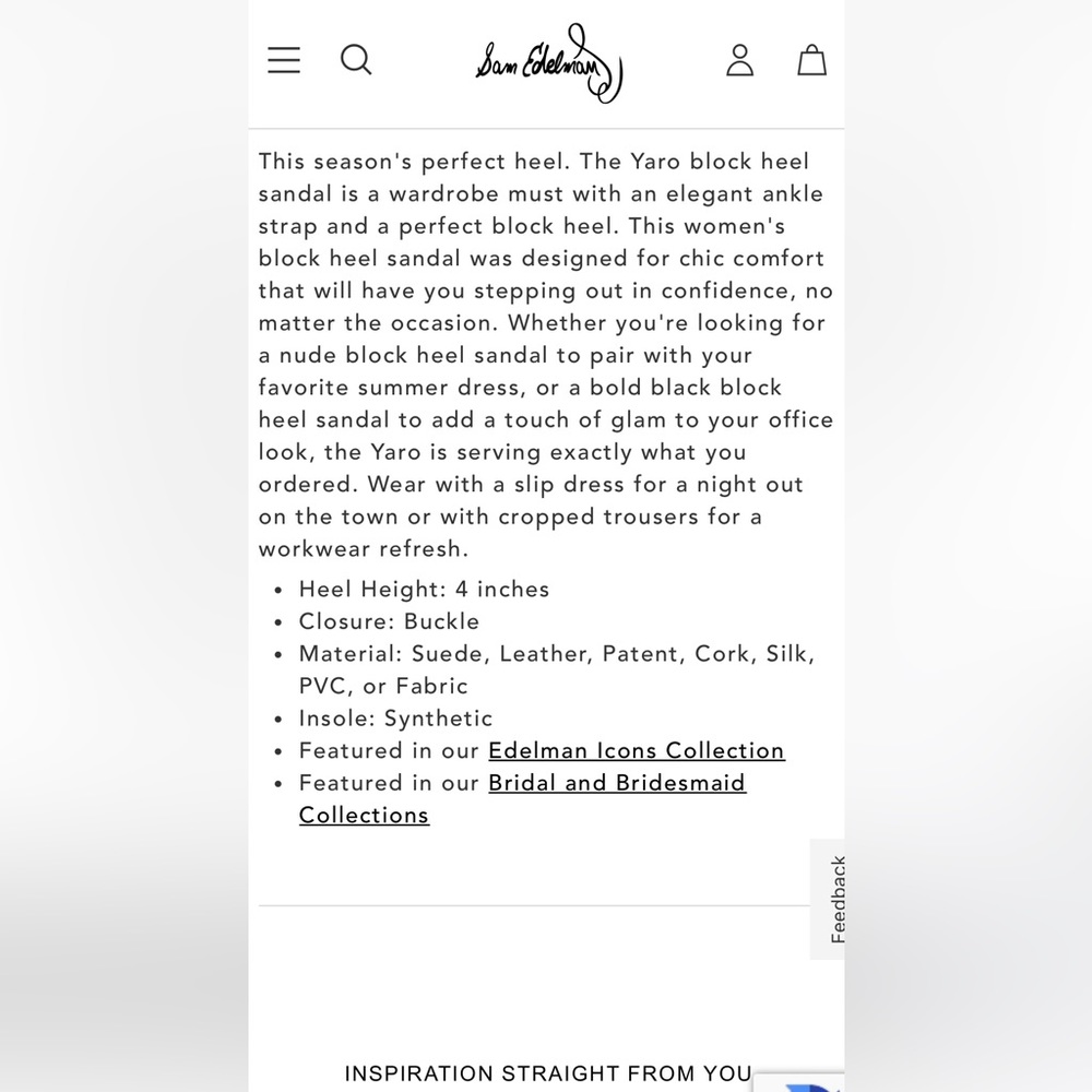 New In Box Sam Edelman Yaro Block Heel Sandal - Picture 6 of 12